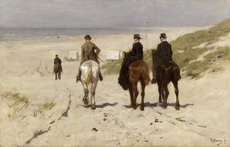 Anton mauve Riders on the Beach at Scheveningen (nn02) Spain oil painting art